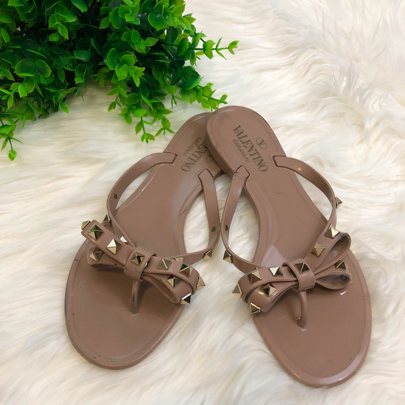valentino bow flip flops